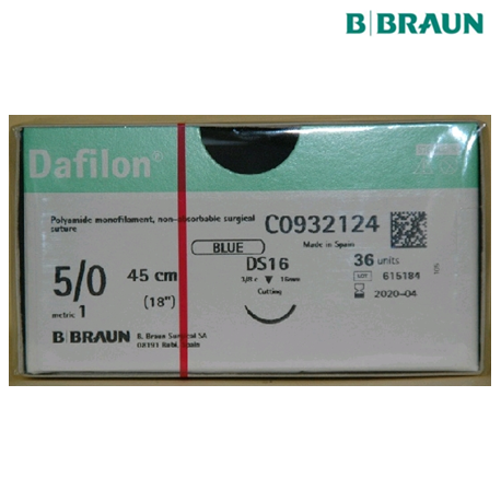 B Braun Dafilon USP 5/0 Needle 1X45cm, DS12, 36pcs/box